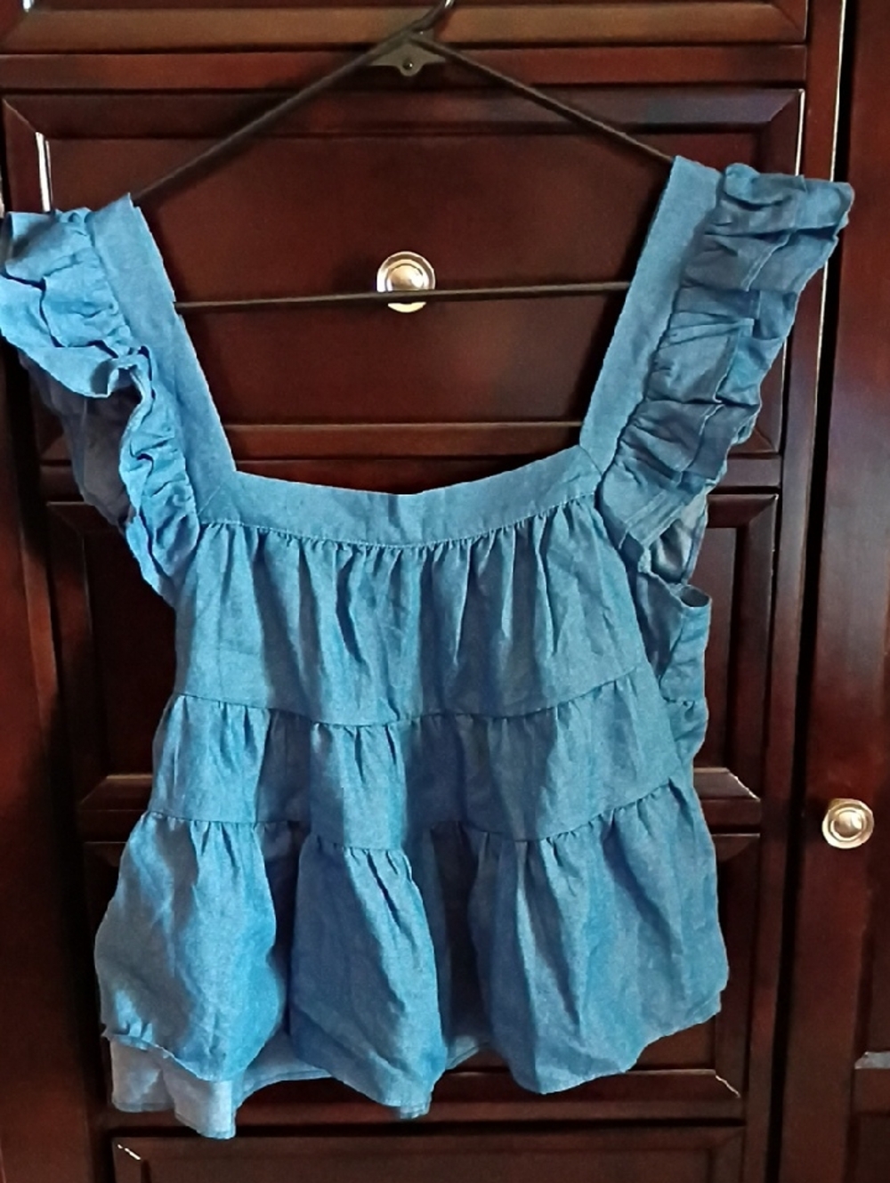Francesca's Blue Ruffled Babydoll Tank – NWT